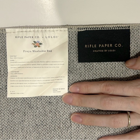 Rifle Paper Co. Washable Runner Rug - Picture 5 of 6